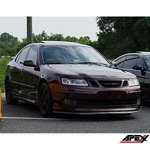 Saab wrapped in 3M 1080-GP99 Gloss Black Rose