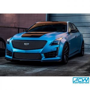 Cadillac wrapped in 1080 Satin Ocean Shimmer vinyl