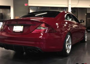 Mercedes Benz wrapped in 3M 1080-GP253 Gloss Cinder Spark Red