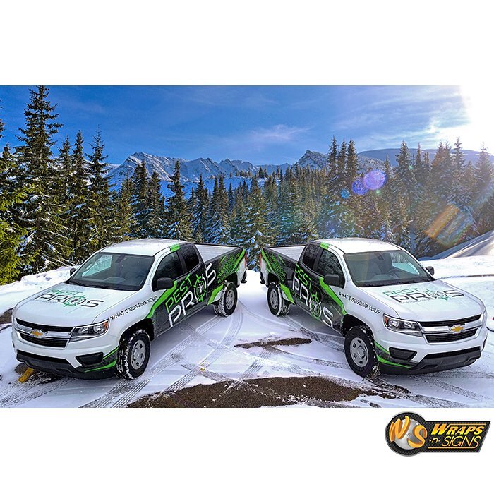 Chevrolet wrapped in custom printed Avery 1105EZRS vinyl with 1060z Gloss overlaminate