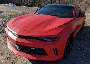 Chevrolet wrapped in 1080 Matte Red vinyl