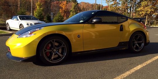 Nissan wrapped in 1080 Lemon Sting vinyl