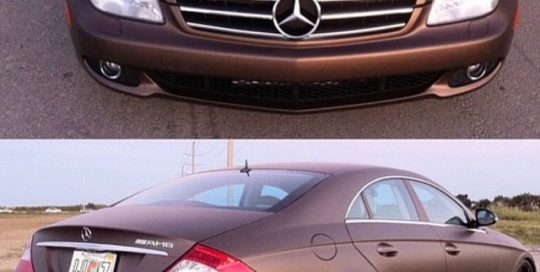 Mercedes Benz wrapped in 1080 Matte Brown Metallic vinyl
