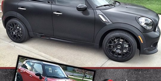 MINI wrapped in 970RA Matte Black vinyl