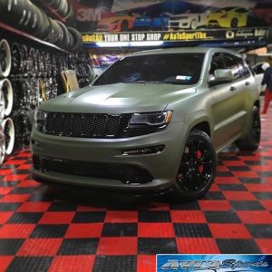 Jeep wrapped in 3M 1080-M26 Matte Military Green