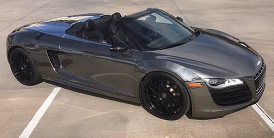 Audi r8 wrapped in Avery SW900-196 Black Chrome