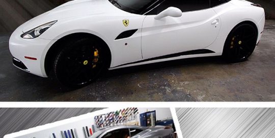 Ferrari wrapped in 1080 Satin White