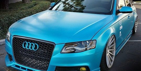 Audi wrapped in 1080 Satin Ocean Shimmer vinyl