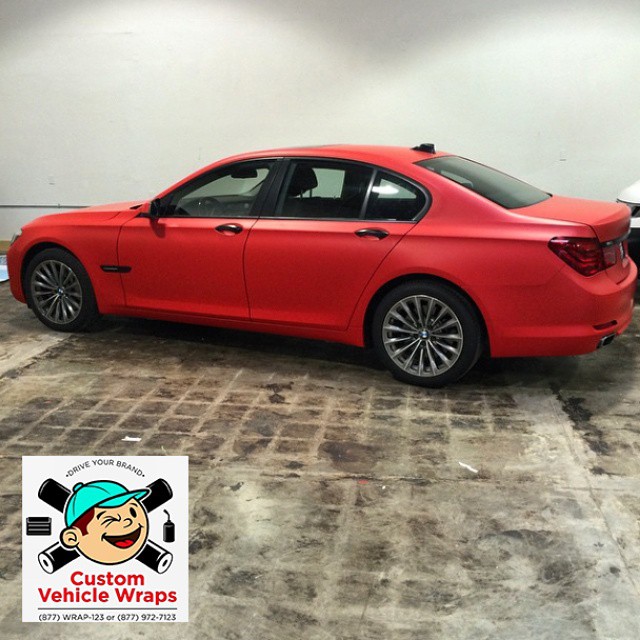 BMW wrapped in 3M 1080-M13 Matte Red
