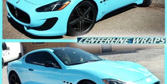 Maserati wrapped in 1080 Gloss Sky Blue