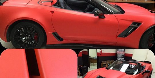 Chevrolet wrapped in 1080 Matte Red vinyl