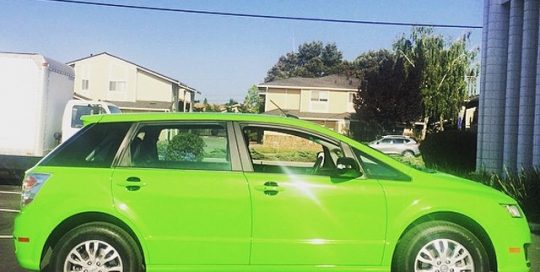 Vehicle wrapped in Avery SW900-758 Gloss Grass Green