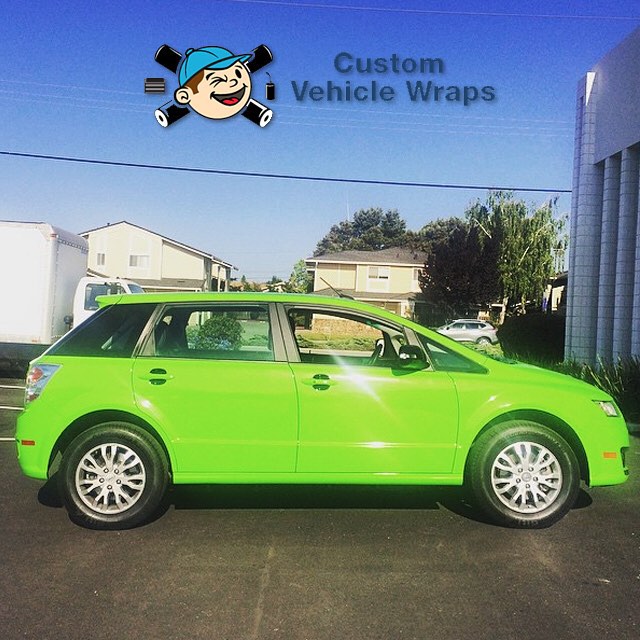 Vehicle wrapped in Avery SW900-758 Gloss Grass Green
