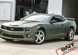 Chevrolet wrapped in 1080 Matte Military Green and Matte Black vinyls