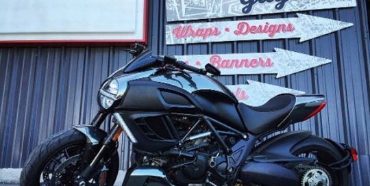 Ducati wrapped in Avery SW900-196 Black Chrome