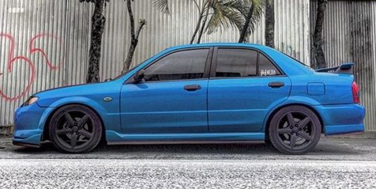 Mazda wrapped in 3M 1080-G47 Gloss Intense Blue