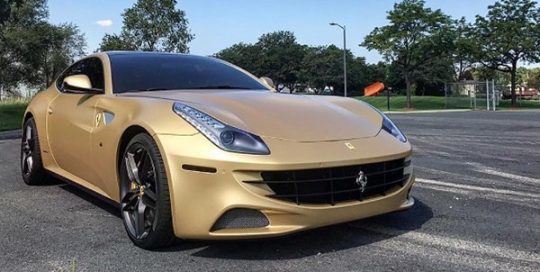 Ferrari FF wrapped in Orafol 970RA Matte Pyrite Metallic viny