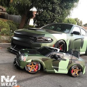 Dodge Charger wrapped in custom printed 3M IJ180Cv3 vinyl and 8520 overlaminate