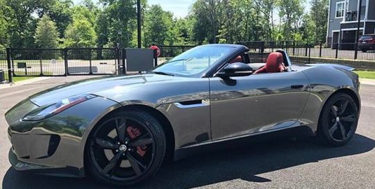 Jaguar F Type wrapped in Avery SW Black Chrome vinyl