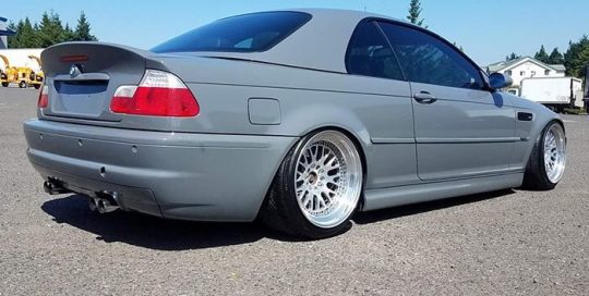 BMW M-3 wrapped in Avery SW Gloss Dark Grey vinyl