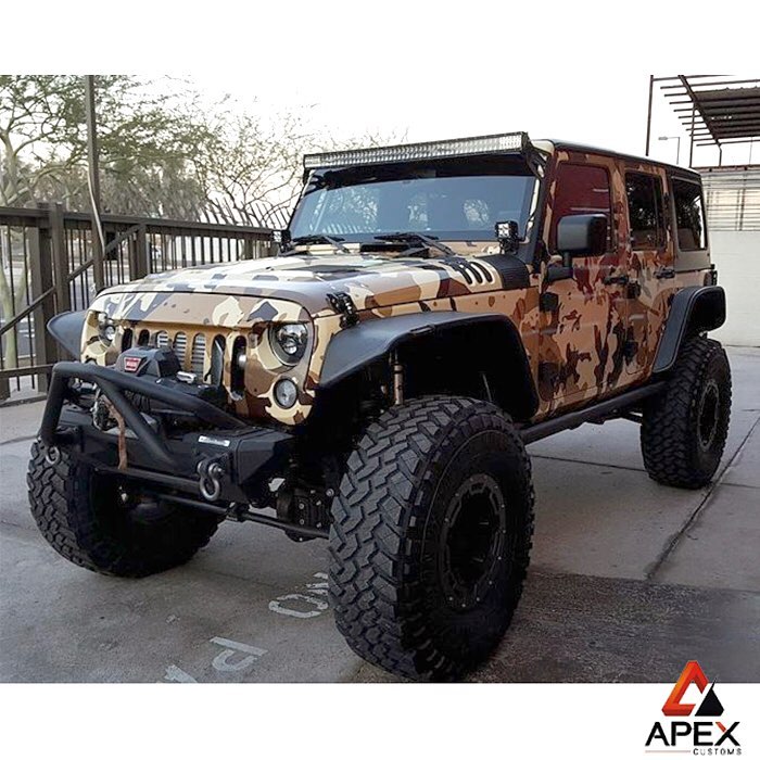Jeep Wrangler wrapped in custom printed #camo on 3M IJ180mC vinyl with 8519 overlaminate Jeep Wrangler wrapped in custom printed #camo on 3M IJ180mC vinyl with 8519 overlaminate