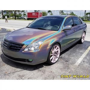 Toyota Avalon wrapped in ColorFlip Psychedelic shade shifting vinyl