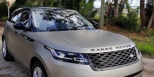 Range Rover wrapped in Matte Gray Aluminum vinyl