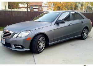 Mercedes Benz wrapped in Avery SW Matte Anthracite Metallic vinyl