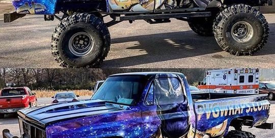Chevrolet Truck wrapped in custom printed Arlon SLX vinyl with 3270 Gloss overlaminate