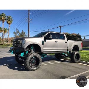 Ford F250 wrapped in Avery SW Matte Charcoal Metallic vinyl