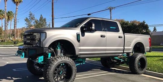 Ford F250 wrapped in Avery SW Matte Charcoal Metallic vinyl