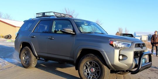 Toyota 4-Runner wrapped in Avery SW Matte Gunmetal Metallic vinyl