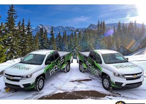 Chevrolet Colorado wrapped in custom printed Avery 1105EZRS vinyl with 1060z Gloss overlaminate