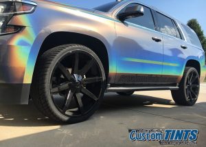 Chevrolet Tahoe wrapped in ColorFlip Gloss Psychedelic vinyl