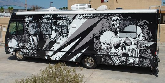 Motor Home wrapped in custom printed 3M 480mC with 8548 Gloss overlaminate