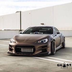 Subaru BRZ wrapped in Matte Brown Metallic vinyl