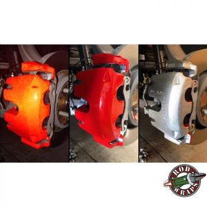 Brake Calipers wrapped in Red Reflective vinyl