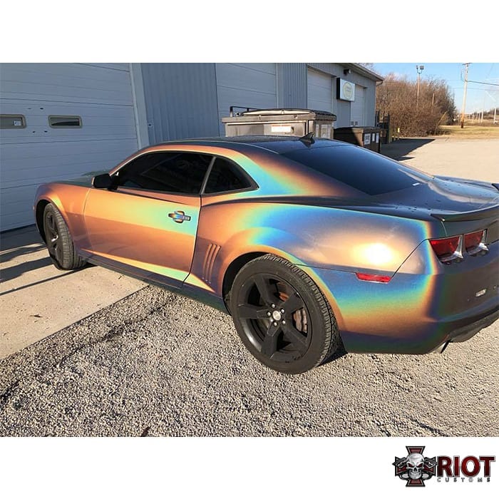 Chevrolet Camaro wrapped in ColorFlip Gloss Psychedelic shade shifting vinyl