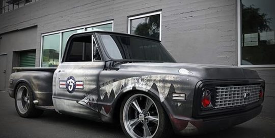 Chevrolet Truck wrapped in Avery 1105 vinyl with 1380z Matte overlaminate