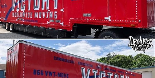 Commercial Semitrailerwrap wrapped in custom printed 3M IJ40C vinyl with 8508 Gloss overlaminate