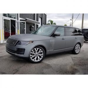 Range Rover wrapped in Avery SW Matte Gunmetal Metallic vinyl