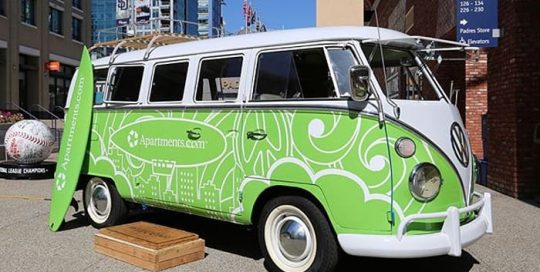 VW Bus wrapped in using custom printed 3M IJ180Cv3 vinyl with 8518 Gloss overlaminate