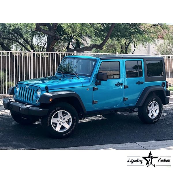 Jeep Wrangler wrapped in Gloss Atomic 