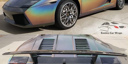 Lamborghini Gallardo wrapped in ColorFlip Gloss Psychedelic shade shifting vinyl