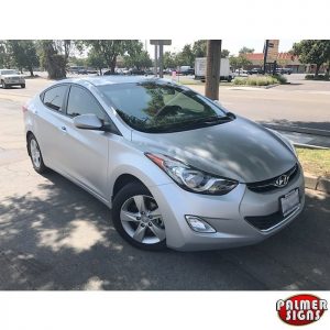 Hyundai wrapped in Avery SW Satin Silver Metallic vinyl