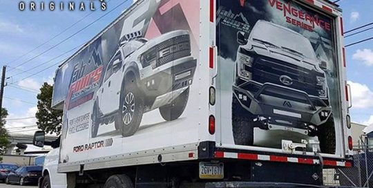 Commercial Box Truck wrapped in custom printed 3M IJ180C vinyl
