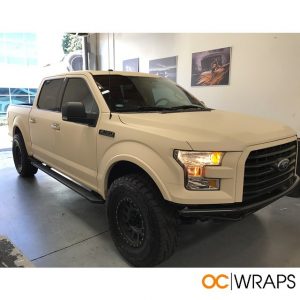 Ford F150 wrapped in Orafol 970RA Papyrus vinyl