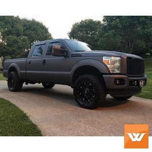 Ford F250 wrapped in Avery SW Matte Charcoal Metallic vinyl