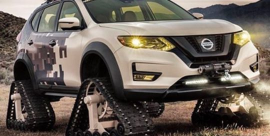 Nissan Rogue wrapped in custom printed Camo 3M Envision 480mC vinyl