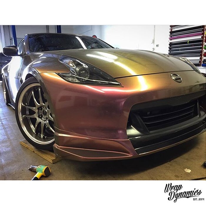 Nissan 370-Z wrapped in Orafol 970RA Colorshift Gloss ...